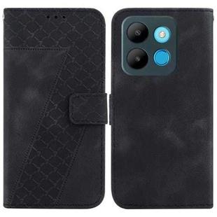 For Infinix Smart 7 African Version/X6515 7-shaped Embossed Leather Phone Case(Black)