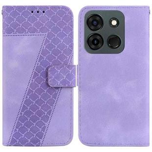 For Infinix Smart 7 India 7-shaped Embossed Leather Phone Case(Purple)