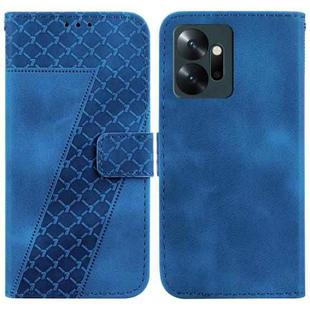 For Infinix Zero 20/X6821 7-shaped Embossed Leather Phone Case(Blue)