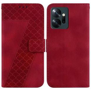 For Infinix Zero 20/X6821 7-shaped Embossed Leather Phone Case(Red)