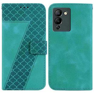 For Infinix Note 12 G96/X670 7-shaped Embossed Leather Phone Case(Green)