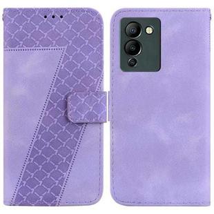For Infinix Note 12 G96/X670 7-shaped Embossed Leather Phone Case(Purple)