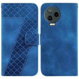 For Infinix Note 12 Pro 4G/Note 12 2023 7-shaped Embossed Leather Phone Case(Blue)