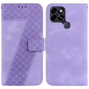 For Infinix Smart 6 7-shaped Embossed Leather Phone Case(Purple)