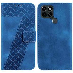 For Infinix Smart 6 7-shaped Embossed Leather Phone Case(Blue)