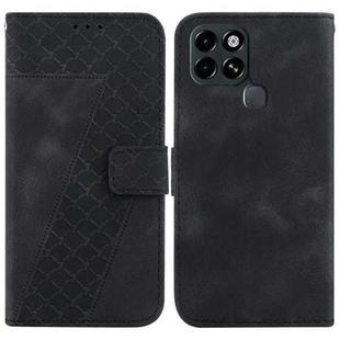 For Infinix Smart 6 7-shaped Embossed Leather Phone Case(Black)