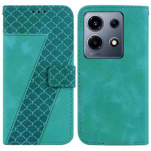 For Infinix Note 30 VIP 7-shaped Embossed Leather Phone Case(Green)
