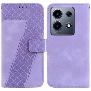 For Infinix Note 30 VIP 7-shaped Embossed Leather Phone Case(Purple)