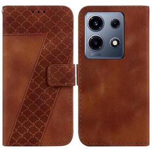 For Infinix Note 30 VIP 7-shaped Embossed Leather Phone Case(Brown)