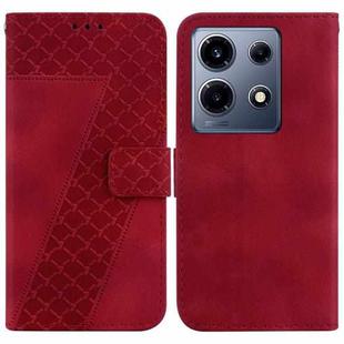 For Infinix Note 30 VIP 7-shaped Embossed Leather Phone Case(Red)
