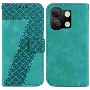 For Infinix Smart 7 HD 7-shaped Embossed Leather Phone Case(Green)