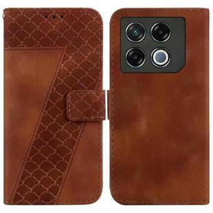 For Infinix GT 20 Pro 5G Seven-shaped Embossed Leather Phone Case(Brown)