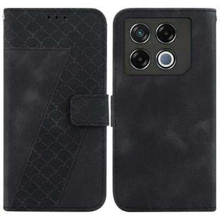 For Infinix GT 20 Pro 5G Seven-shaped Embossed Leather Phone Case(Black)