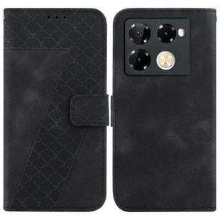 For Infinix Note 40 Pro 4G / 5G Seven-shaped Embossed Leather Phone Case(Black)