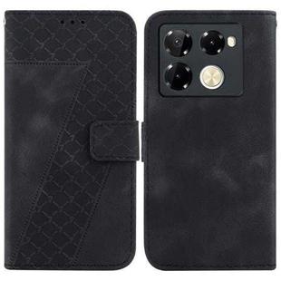 For Infinix Note 40 Pro+ 5G Seven-shaped Embossed Leather Phone Case(Black)