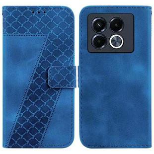 For Infinix Note 40 5G Seven-shaped Embossed Leather Phone Case(Blue)