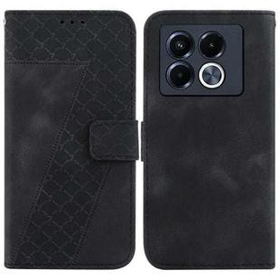 For Infinix Note 40 5G Seven-shaped Embossed Leather Phone Case(Black)