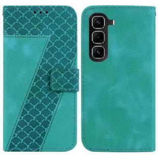 For Infinix Hot 50 Pro 4G Seven-shaped Embossed Leather Phone Case(Green)