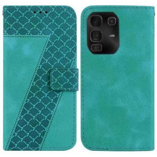 For Infinix Note 50 Pro+ Seven-shaped Embossed Leather Phone Case(Green)