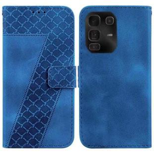 For Infinix Note 50 Pro+ Seven-shaped Embossed Leather Phone Case(Blue)