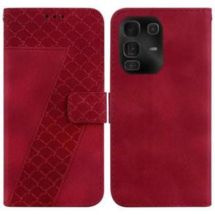 For Infinix Note 50 Pro+ Seven-shaped Embossed Leather Phone Case(Red)
