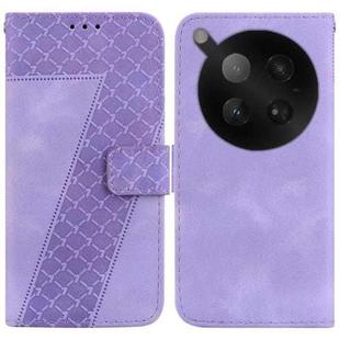 For Infinix Zero 40 4G / 5G Seven-shaped Embossed Leather Phone Case(Purple)
