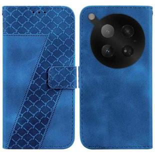 For Infinix Zero 40 4G / 5G Seven-shaped Embossed Leather Phone Case(Blue)