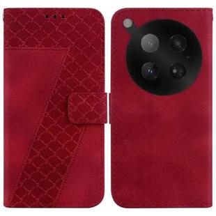 For Infinix Zero 40 4G / 5G Seven-shaped Embossed Leather Phone Case(Red)