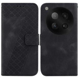 For Infinix Zero 40 4G / 5G Seven-shaped Embossed Leather Phone Case(Black)