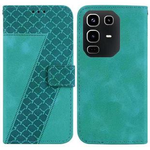 For Infinix Note 50 4G / Note 50 Pro 4G Seven-shaped Embossed Leather Phone Case(Green)