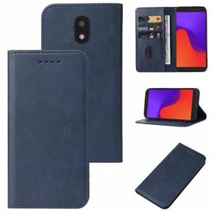 For BLU View 2 B130DL Magnetic Closure Leather Phone Case(Blue)