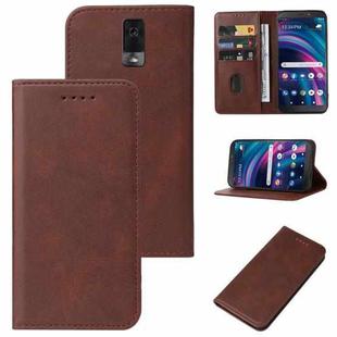 For BLU View 3 B140DL Magnetic Closure Leather Phone Case(Brown)