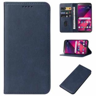 For BLU View 1 Magnetic Closure Leather Phone Case(Blue)