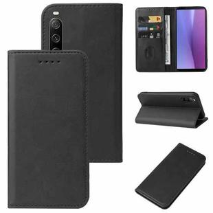For Sony Xperia 10 V Magnetic Closure Leather Phone Case(Black)