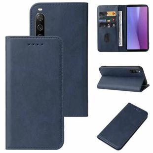 For Sony Xperia 10 V Magnetic Closure Leather Phone Case(Blue)