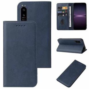 For Sony Xperia 1 IV Magnetic Closure Leather Phone Case(Blue)