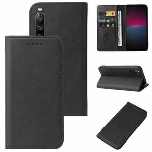For Sony Xperia 10 IV Magnetic Closure Leather Phone Case(Black)