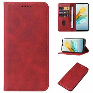 For ZTE Blade A53 Pro Magnetic Closure Leather Phone Case(Red)