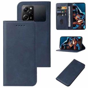 For Xiaomi Poco X5 Pro Magnetic Closure Leather Phone Case(Blue)