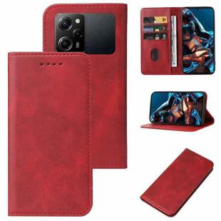 For Xiaomi Poco X5 Pro Magnetic Closure Leather Phone Case(Red)