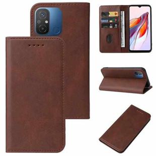 For Xiaomi Redmi 11A / 12C Magnetic Closure Leather Phone Case(Brown)