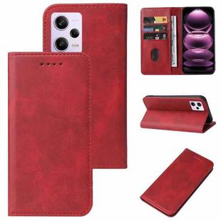 For Xiaomi Redmi Note 12 Pro 5G Global Magnetic Closure Leather Phone Case(Red)