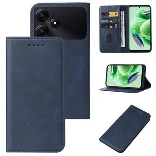 For Xiaomi Poco M6 Pro 5G Magnetic Closure Leather Phone Case(Blue)