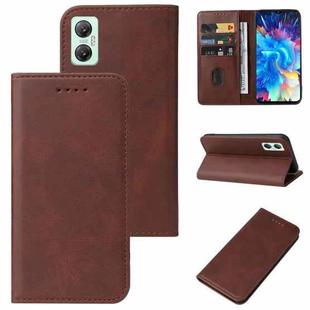 For Infinix Hot 20 5G Magnetic Closure Leather Phone Case(Brown)