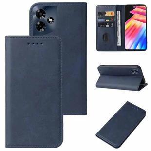For Infinix Hot 30 Magnetic Closure Leather Phone Case(Blue)