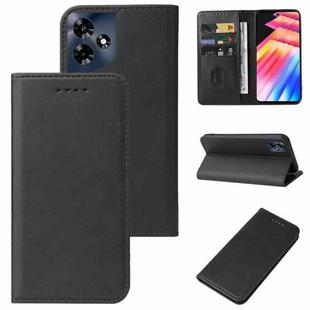 For Infinix Hot 30i Magnetic Closure Leather Phone Case(Black)