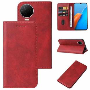 For Infinix Note 12 2023 Magnetic Closure Leather Phone Case(Red)