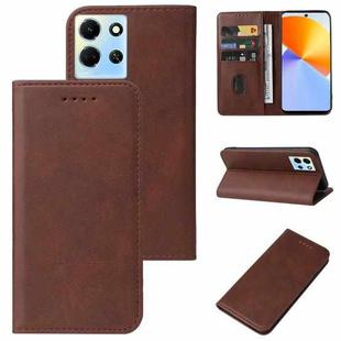 For Infinix Note 30 5G Magnetic Closure Leather Phone Case(Brown)