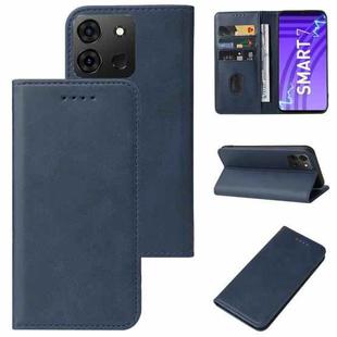 For Infinix Smart 7 India Magnetic Closure Leather Phone Case(Blue)