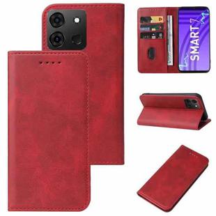 For Infinix Smart 7 India Magnetic Closure Leather Phone Case(Red)